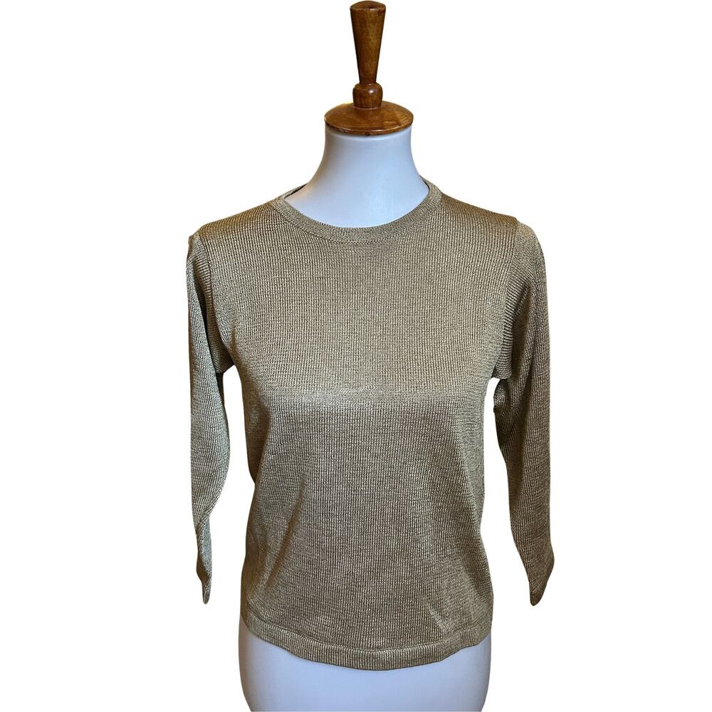 Archival John Patrick Metallic Knit Top – Italian Yarn, Vintage 90s/00s